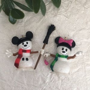 NIB 2007 Hallmark Warm Smiles Mickey and Minnie Keepsake Miniature Ornaments